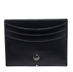S.T. Dupont Black Leather Line-D Card Holder