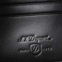S.T Dupont Black Leather D Line Elysee 6CC Bifold Wallet
