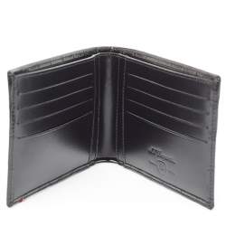 S.T. Dupont Black Croc Embossed Leather Bifold Wallet