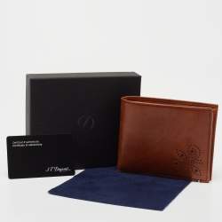 S.T. Dupont Tan Leather Bifold Wallet