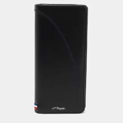 S.T. Dupont Black Leather Bifold Long Wallet