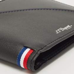 S.t. Dupont Black Leather 8CC Billfold Wallet