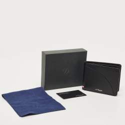 S.t. Dupont Black Leather 8CC Billfold Wallet