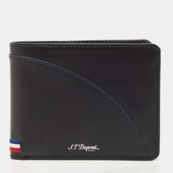 S.t. Dupont Black Leather 8CC Billfold Wallet