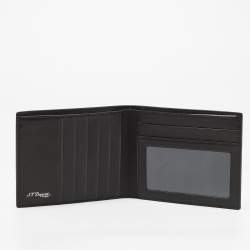 S.T. Dupont Black Textured Leather Bifold Wallet