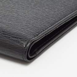 S.T. Dupont Black Textured Leather Bifold Wallet