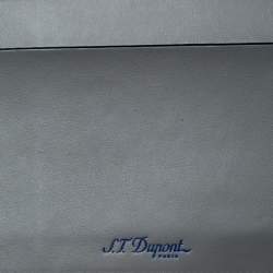 S.T. Dupont Grey Leather Plat Slim Organizer