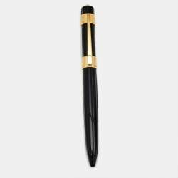 Pre Owned Chaumet Black Resin Gold Tone Ballpoint Pen
