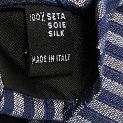 مملوكة مسبقًا S.T. Dupont Blue Diagonal Striped Silk Tie