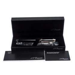 Pre Owned S.T. Dupont Elysee Malletier Black Lacquer Palladium Finish Rollerball Pen