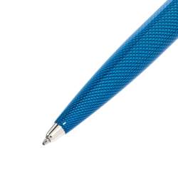 S.T. Dupont Fidelio Blue Textured Guilloche Palladium Finish Ballpoint Pen