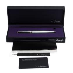S.T. Dupont Fidelio Silver Textured Guilloche Palladium Finish Ballpoint Pen