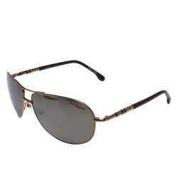 S.T Dupont Gold Tone/ Brown DP 7002 Polarized Aviator Sunglasses