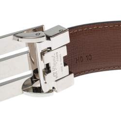 S.T. Dupont Black/Brown Leather Reversible Belt 105CM