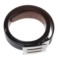 S.T. Dupont Black/Brown Leather Reversible Belt 105CM