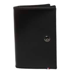 S.T. Dupont Black Line D Leather Card Holder and BallPoint Pen Set
