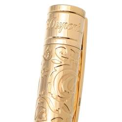 S.T. Dupont Gold Tone Pirates of the Caribbean Black Ballpoint Pen