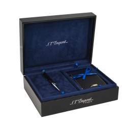 S.T. Dupont D-Initial Ballpoint Pen and Défi Bifold Wallet Set 