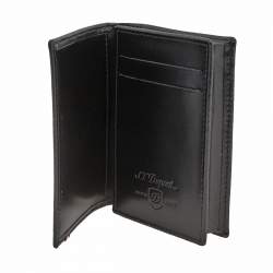 S.T. Dupont Black Line D Leather Bifold Card Holder and BallPoint Pen Set
