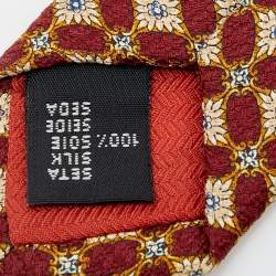 S.T. Dupont Bicolor Floral Motif Jacquard Silk Tie