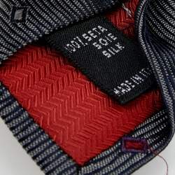 S.T. Dupont Charcoal Grey Jacquard Silk Tie