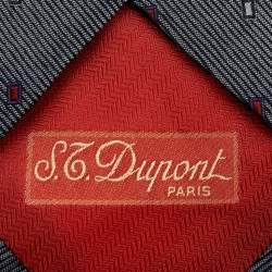 S.T. Dupont Charcoal Grey Jacquard Silk Tie