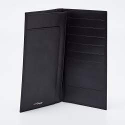 S.T. Dupont Black Leather Chequebook Holder 
