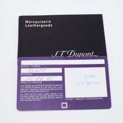 S.T. Dupont Black Leather Chequebook Holder 