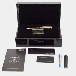S.T. Dupont Da Vinci Lacquer Gold Tone Ballpoint Pen