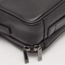 S.T. Dupont Black Leather Double Zip Pouch