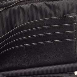 S.T. Dupont Black Leather Double Zip Pouch