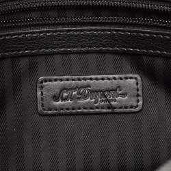 S.T. Dupont Black Leather Double Zip Pouch