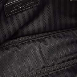 S.T. Dupont Black Leather Double Zip Pouch