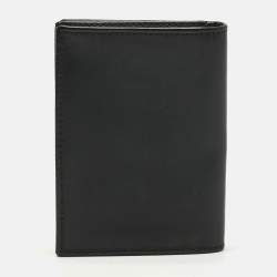 Pre Owned S.T. Dupont Black Leather Flap Card Case