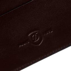 S.T. Dupont Brown Leather Line D Slim 7CC Bifold Wallet