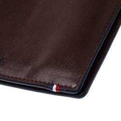 S.T. Dupont Brown Leather Line D Slim 7CC Bifold Wallet