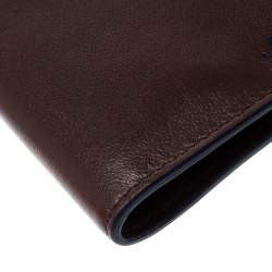 S.T. Dupont Brown Leather Line D Slim 7CC Bifold Wallet