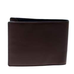 S.T. Dupont Brown Leather Line D Slim 7CC Bifold Wallet