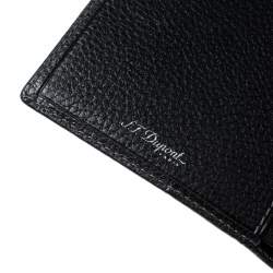 S.T. Dupont Black Leather Line D Passport Holder