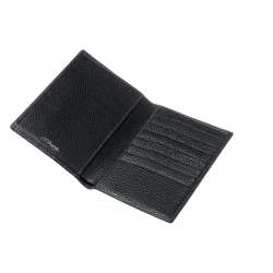 S.T. Dupont Black Leather Line D Passport Holder