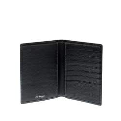 S.T. Dupont Black Leather Line D Passport Holder