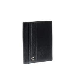 S.T. Dupont Black Leather Line D Passport Holder