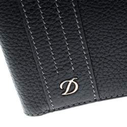 S.T. Dupont Black Leather Line D Passport Holder