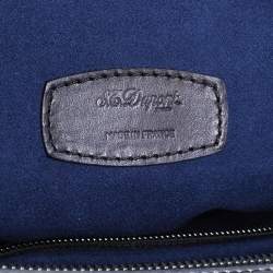 S.T. Dupont Dark Blue Ombre Leather Atelier Document Briefcase