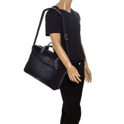 S.T. Dupont Dark Blue Ombre Leather Atelier Document Briefcase