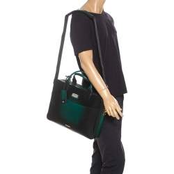 S.T. Dupont Green Ombre Leather Atelier Document Briefcase