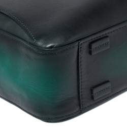S.T. Dupont Green Ombre Leather Atelier Document Briefcase