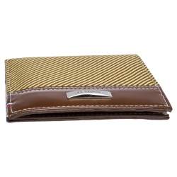 S.T. Dupont Yellow/Brown Fabric and Leather Bifold Wallet