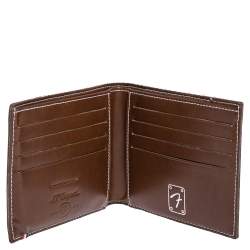 S.T. Dupont Yellow/Brown Fabric and Leather Bifold Wallet