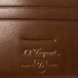 S.T. Dupont Yellow/Brown Fabric and Leather Bifold Wallet